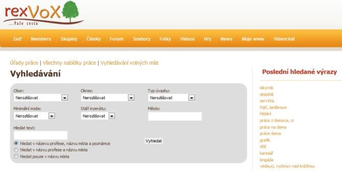 Na sociální síti Rexvox můžete sledovat televizi nebo jen hledat nějaké zajímavé pracovní nabídky.