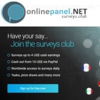 Úvodní stránka dotazníkové společnosti onlinepanel.net.