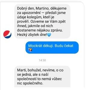 PepsiCo také nespolupracuje se společností.