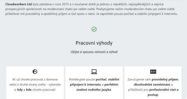 Jaké výhody nabízí chat agentura Cloudworkers Ltd.?