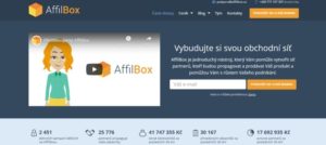 Úvodní stránka Affilbox.cz s videem a návodem, jak začít.