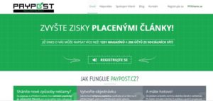 Paypost.cz systém nabízí možnost zvýšit zisky placenými články.