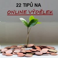 Rostlina s drobnými penězi a nadpisem 22 tipů na online výdělek.