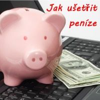 Pár tipů, jak ušetřit peníze - prasátko, peníze a počítač.