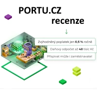 Investiční portál Portu.cz s nápisem recenze.