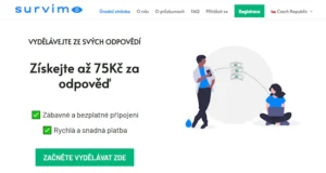 Úvodní stránka portálu Survimo.com.