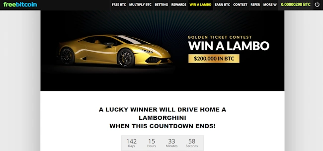 Na stránce můžete hrát o luxusní auto Lamborghini.